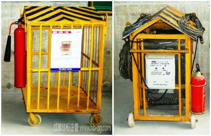 现场施工可移动式电焊机安全护笼推车
