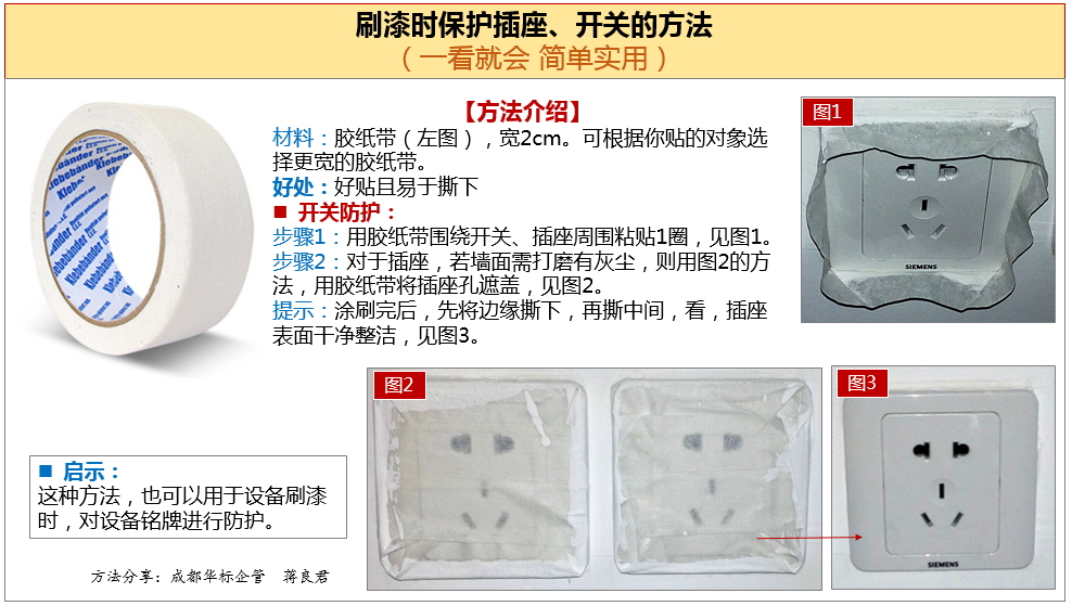 刷漆时保护插座、开关的方法